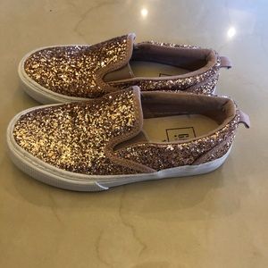 Girls Rose Gold Glitter sneakers size 11